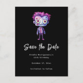 Grappig Frankenstein Monster Halloween Fun Verjaar Aankondigingskaart (Voorkant)