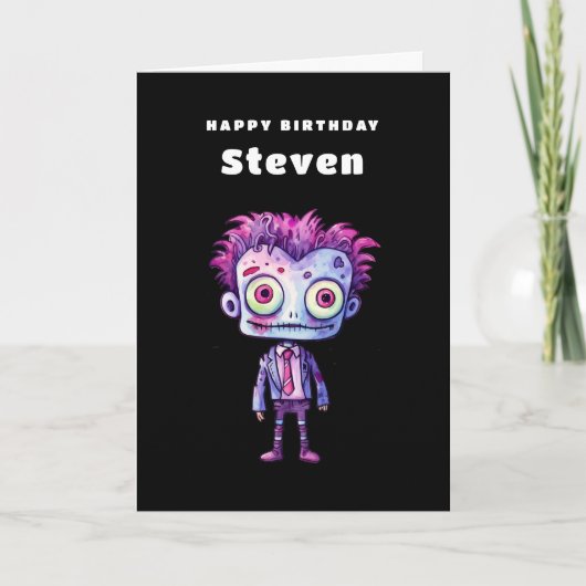 Grappig Frankenstein Monster Halloween Fun Verjaar Kaart (Voorkant)