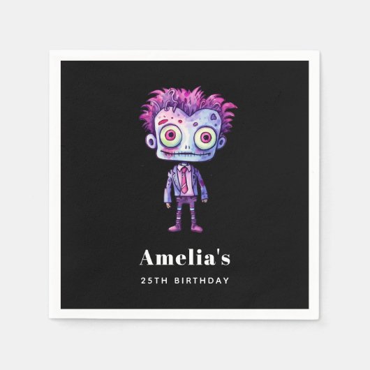 Grappig Frankenstein Monster Halloween Fun Verjaar Servet (Voorkant)