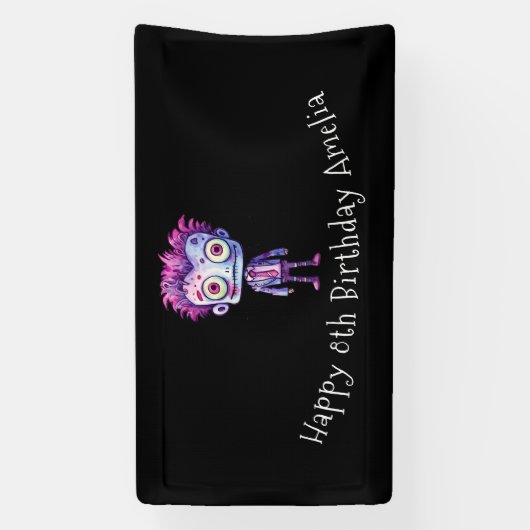 Grappig Frankenstein Monster Halloween Fun Verjaar Spandoek (Verticaal)