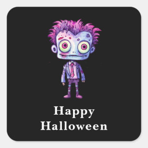 Grappig Frankenstein Monster Halloween Fun Vierkante Sticker