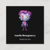 Grappig Frankenstein Monster Halloween Fun Vierkante Visitekaartje (Voorkant)