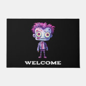 Grappig Frankenstein Monster Halloween Fun Welkom Deurmat (Voorkant)