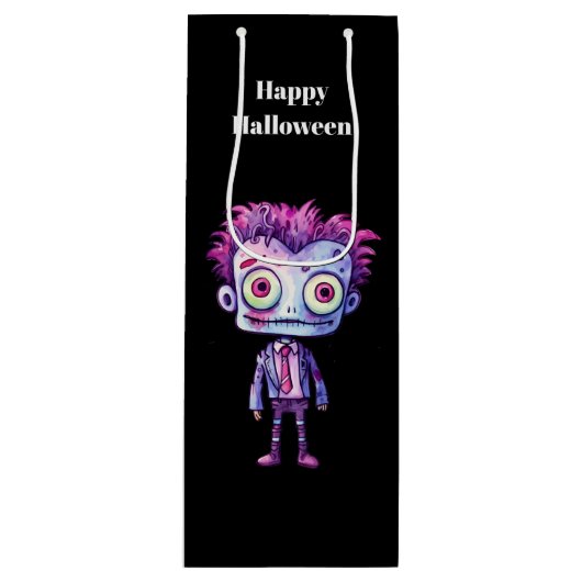 Grappig Frankenstein Monster Halloween Fun Wijn Cadeautas (Voorkant)