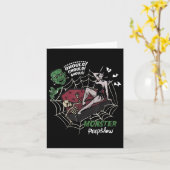 Grappig Frankenstein Monster Lovers Monster How Ha Kaart (Gele Bloem)