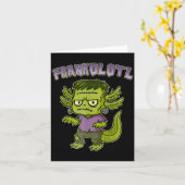 Grappig Frankolotl Axolotl Halloween Kostuum Jonge Kaart (Gele Bloem)