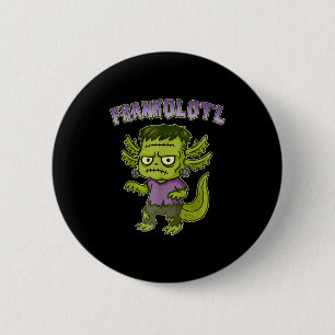 Grappig Frankolotl Axolotl Halloween Kostuum Jonge Ronde Button 5,7 Cm