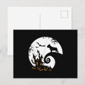 Grappig Frans-Bulldog En Maan Halloween Kostuum Feestdagenkaart (Voorkant / Achterkant)