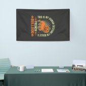 Grappig Frans Bulldog Halloween Menselijk Kostuum Spandoek (Beurs)