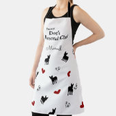 Grappig Frans Bulldog patroon gepersonaliseerd Schort (Insitu)