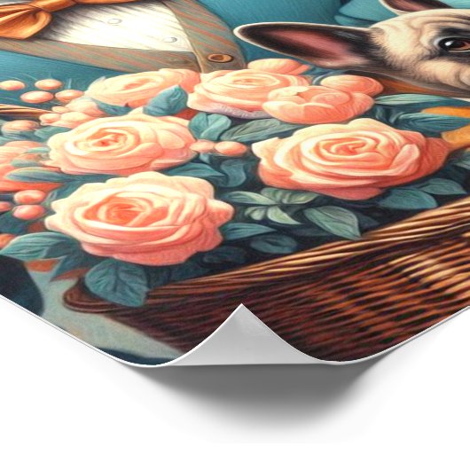 Grappig  Frans Bulldog schilderij Poster (Hoek)