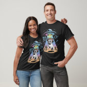 Grappig Frans Bulldog UFO Alien Abduction T-Shirt (Unisex)