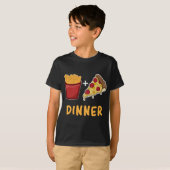 Grappig Frans Fry en Pizza Dinner Gift T-shirt (Voorkant volledig)