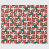 Grappig Frans Mastiff Kerstpatroon Cadeaupapier (Vlak)