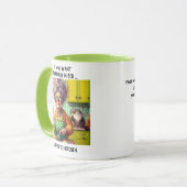 Grappig Frazzled Old Lady Cartoon Pannenkoek-Maken Mok (Voorkant links)