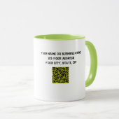 Grappig Frazzled Old Lady Cartoon Pannenkoek-Maken Mok (Voorkant rechts)