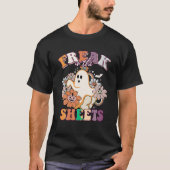 Grappig freak in het blad lakens Ghost Spooky H T-shirt (Voorkant)