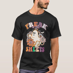 Grappig freak in het blad lakens Ghost Spooky H T-shirt