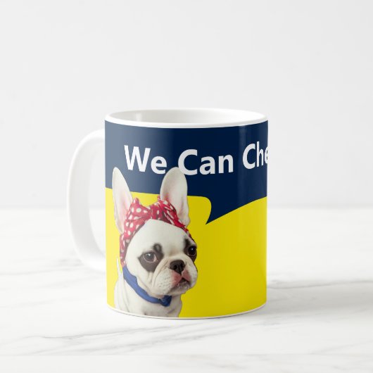 Grappig Frenchie dat we het Mok kunnen kauwen (Voorkant links)