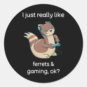Grappig Fretteliefhebber Gamer Shirt Ik Hou Van Vi Ronde Sticker