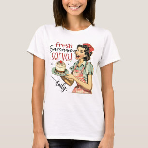 Grappig Fris Sarcasme Woordkunst Retro Dame T-shirt