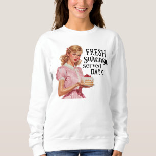 Grappig Fris Sarcasme Woordkunst Retro Dame Trui