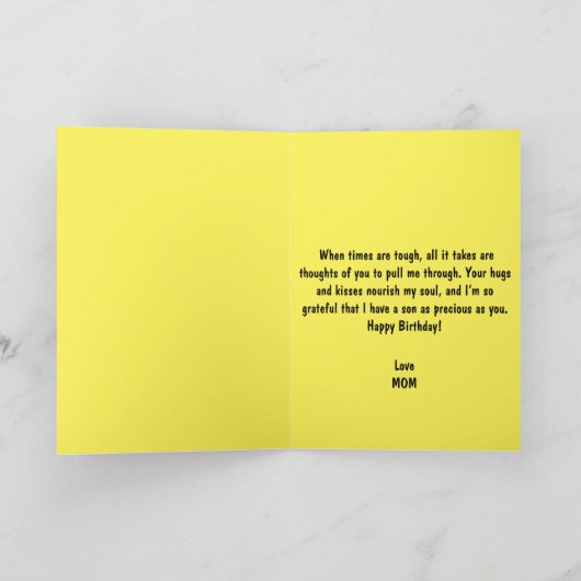 Grappig Frog Yellow Custom Son 30th Birthday Kaart (Binnen)