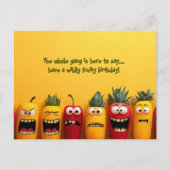 Grappig fruit gezichten verjaardag briefkaart (Voorkant)