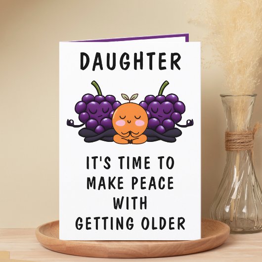 Grappig fruit krijgen oud dochter gelukkig verjaar bedankkaart