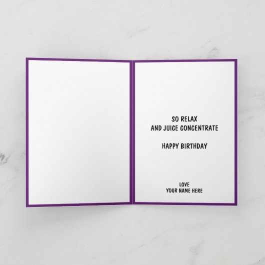 Grappig fruit krijgen oude moeder gelukkig verjaar bedankkaart (Binnen)