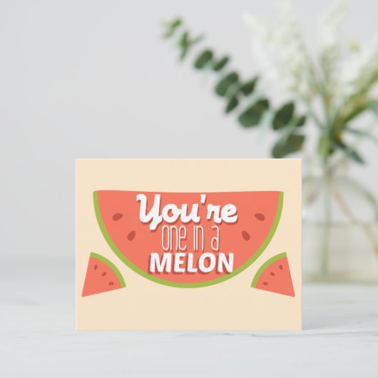 Grappig fruit pun dat je één op een miljoen bent ( briefkaart (Staand voorkant)