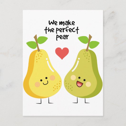 Grappig fruit pun maken we de perfecte peren briefkaart (Voorkant)