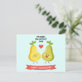 Grappig fruit pun maken we de perfecte peren briefkaart (Staand voorkant)