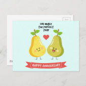 Grappig fruit pun maken we de perfecte peren briefkaart (Voorkant / Achterkant)
