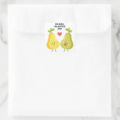 Grappig fruit pun maken we de perfecte peren vierkante sticker (Tas)
