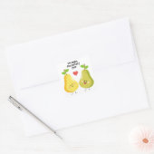 Grappig fruit pun maken we de perfecte peren vierkante sticker (Envelop)