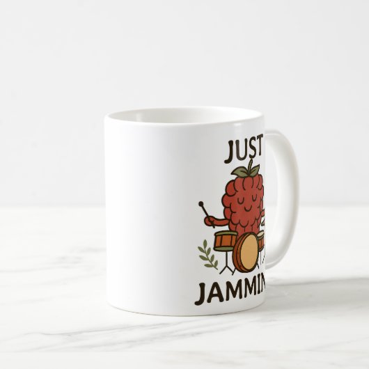 Grappig Fruit - Raspberry gewoon jammen Koffiemok (Voorkant rechts)