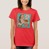 Grappig Fruitcake Kerstmeisje - Retro T Shirt (Voorkant)