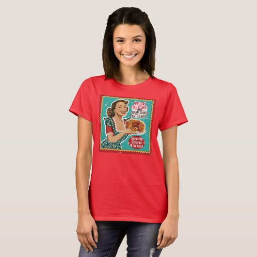 Grappig Fruitcake Kerstmeisje - Retro T Shirt (Voorkant volledig)