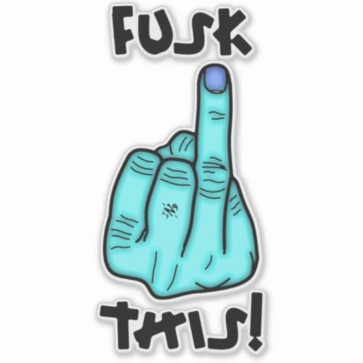 Grappig frustrerende expressie (nepf-bom) v1.1 sticker (Voorkant)