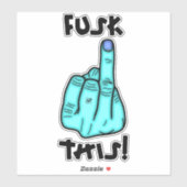 Grappig frustrerende expressie (nepf-bom) v1.1 sticker (Vel)