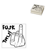 Grappig frustrerende expressie (nepf-bom) v1 rubberstempel (Gestempeld)