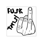 Grappig frustrerende expressie (nepf-bom) v1 rubberstempel (Afrduk)