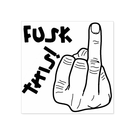 Grappig frustrerende expressie (nepf-bom) v1 rubberstempel (Afrduk)