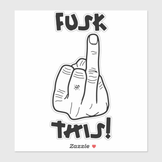 Grappig frustrerende expressie (nepf-bom) v1 sticker (Vel)