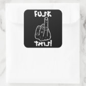 Grappig frustrerende expressie (nepf-bom) v1 vierkante sticker (Tas)