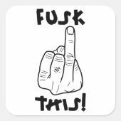 Grappig frustrerende expressie (nepf-bom) v1 vierkante sticker (Voorkant)