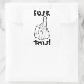 Grappig frustrerende expressie (nepf-bom) v1 vierkante sticker (Tas)