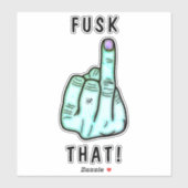 Grappig frustrerende expressie (nepf-bom) v2.1 sticker (Vel)