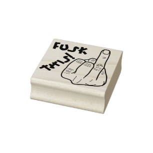 Grappig frustrerende expressie (valse f-bom) v1 rubberstempel